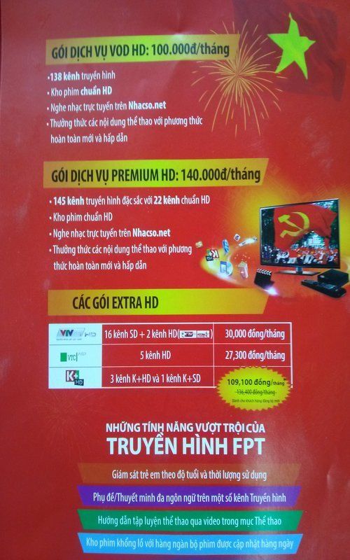 truyền hình fpt khuyến mãi tháng 4/2015