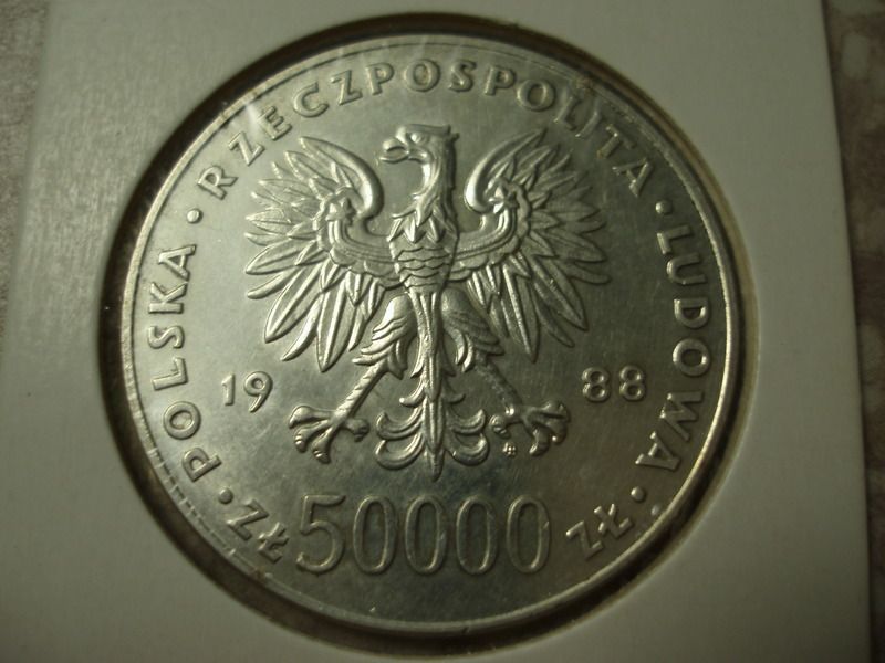 50.000 zł Józef Piłsudski 1988