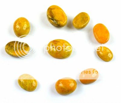 94ct/10 pcs awesome natural oval cabochon yellowgolden beryl